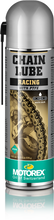 Load image into Gallery viewer, Motorex Chain Lube Racing 500ml bottle, yellow lubricant for motorcycle chains, with product label visible.