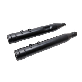 FireBrand Grand Prix mufflers in black, designed for touring motorcycles, with a sleek exhaust system for models 2017 and up.