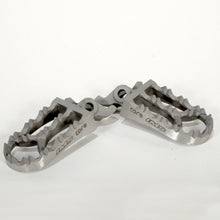 Load image into Gallery viewer, IMS Core Enduro footpegs for Kawasaki, durable metal foot controls with textured surface for grip and stability.