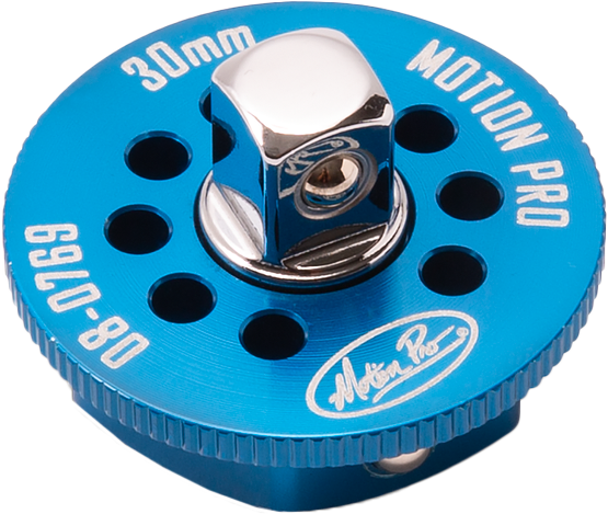 Motion Pro T6 adapter 30mm to 3/8 inch drive, tool accessory for motorcycle maintenance and repair.