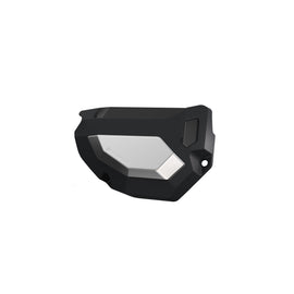 Polisport Plastics left side alternator cover protector for Yamaha off-road motorcycle, durable plastic safety part.
