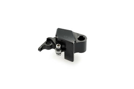 Black PUIG lever adapter clutch lever for motorcycles, showing the sleek, ergonomic design with mounting hardware.