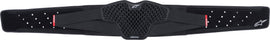 Alpine Star youth Sequence Kidney Belt in black, size small-medium, with adjustable straps and padded support for motocross or motorcycle riding.