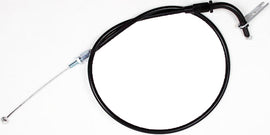Motion Pro black vinyl throttle pull cable for motorcycles, featuring durable control line construction and secure fittings.