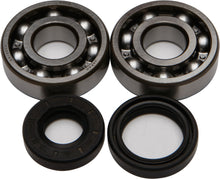 Load image into Gallery viewer, All Balls engine crankshaft bearing and seal kit 22-41008 showing metal bearings and rubber seals for engine maintenance