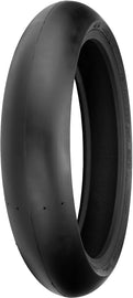 Shinko 008 Race front motorcycle tire 120/70R17 radial, 58V load rating, mounted on a wheel, close-up view of tire tread.