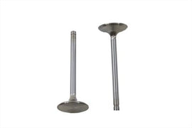 Manley stainless steel engine exhaust valves with polished finish, designed for high-performance automotive engines.