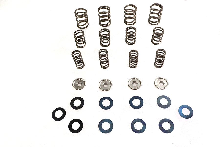 Manley engine valve spring kit with multiple springs and retainers, designed for high-performance automotive engines.