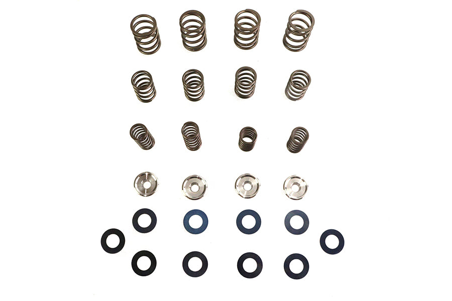 Manley engine valve spring kit with multiple springs and components for automotive performance and engine maintenance.