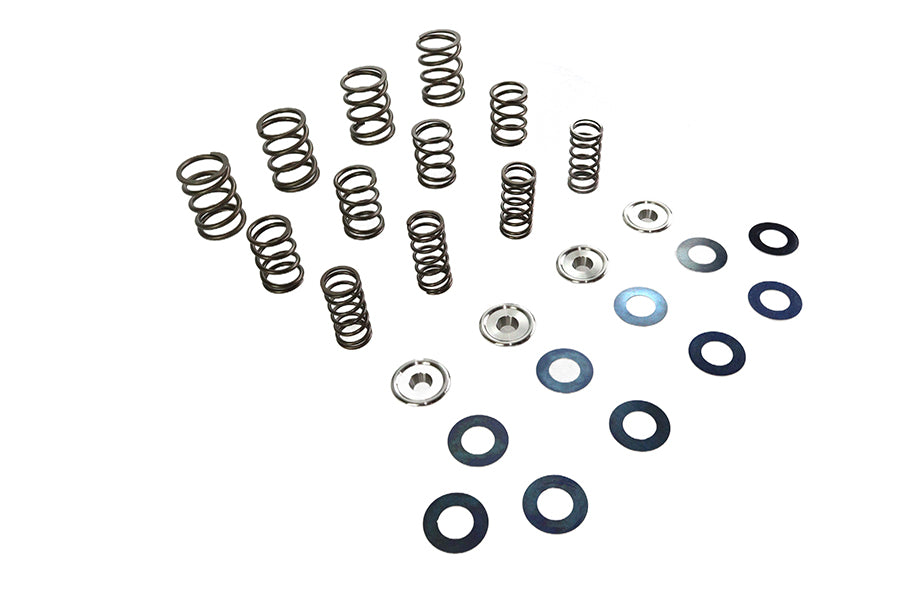 Manley engine valve spring kit with multiple springs and retainers, designed for high-performance automotive engine applications.