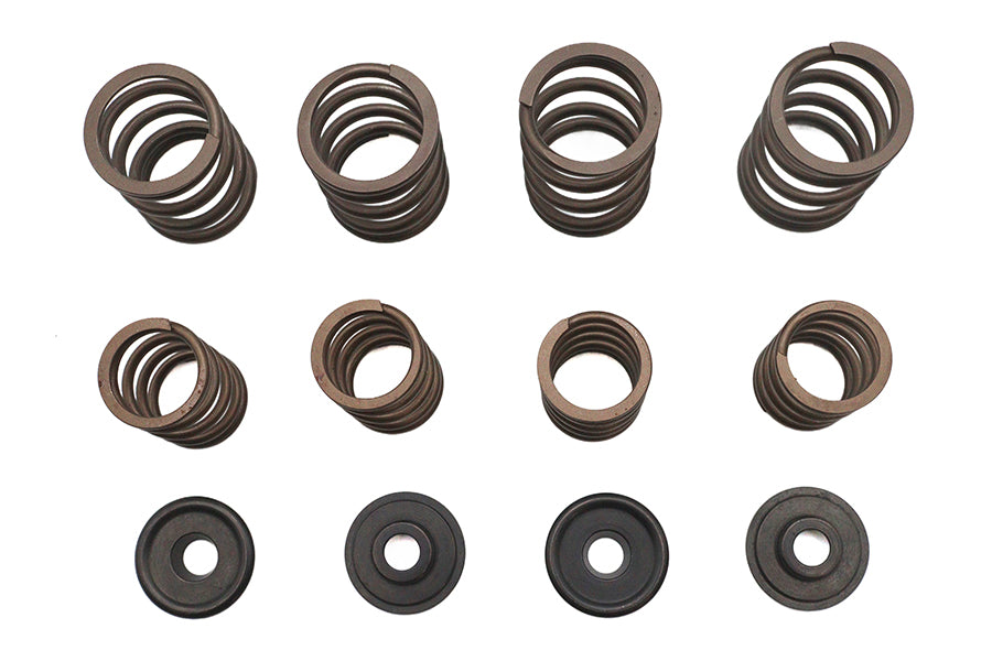 Manley engine valve spring kit with multiple metal springs and retainers, designed for high-performance automotive engines.