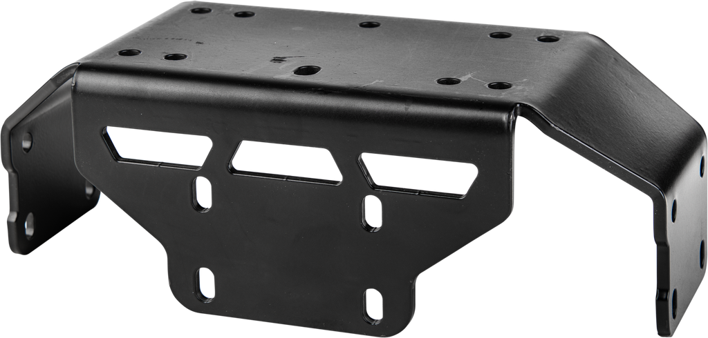 Open Trail winch mount for off-road vehicles, sturdy metal construction with mounting holes for secure installation.