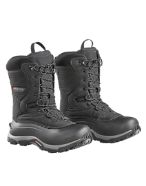 Black Baffin Inc Summit Boots for men, showing the sturdy waterproof design and rugged sole for outdoor winter wear.