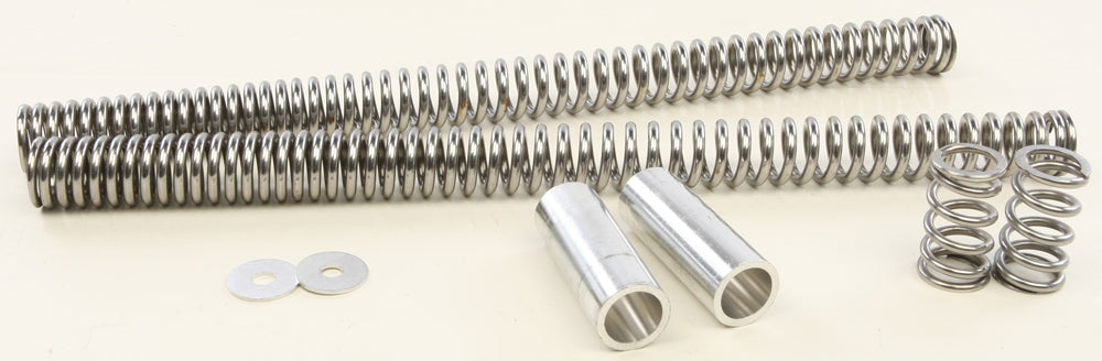 Patriot 39mm lowering fork springs for motorcycle suspension, showing the coil springs and metal components in the image.