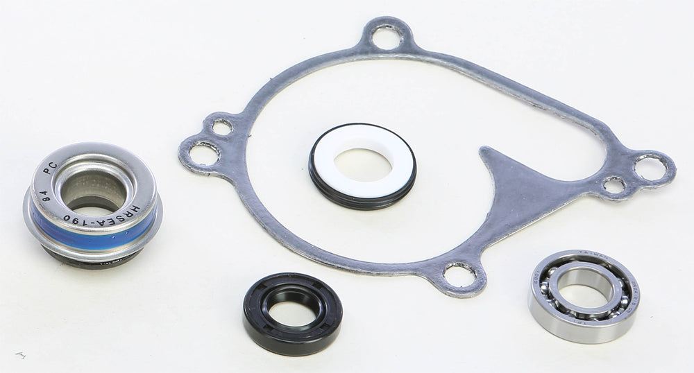 Hot Rods water pump kit for Kawasaki Brute Force and Prairie 650/750 engines, includes pump and mounting components.
