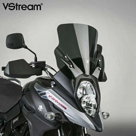 National Cycle Vstream Low Windshield with Dark Tint for Suzuki motorcycles, showcasing the sleek, tinted windscreen in profile.