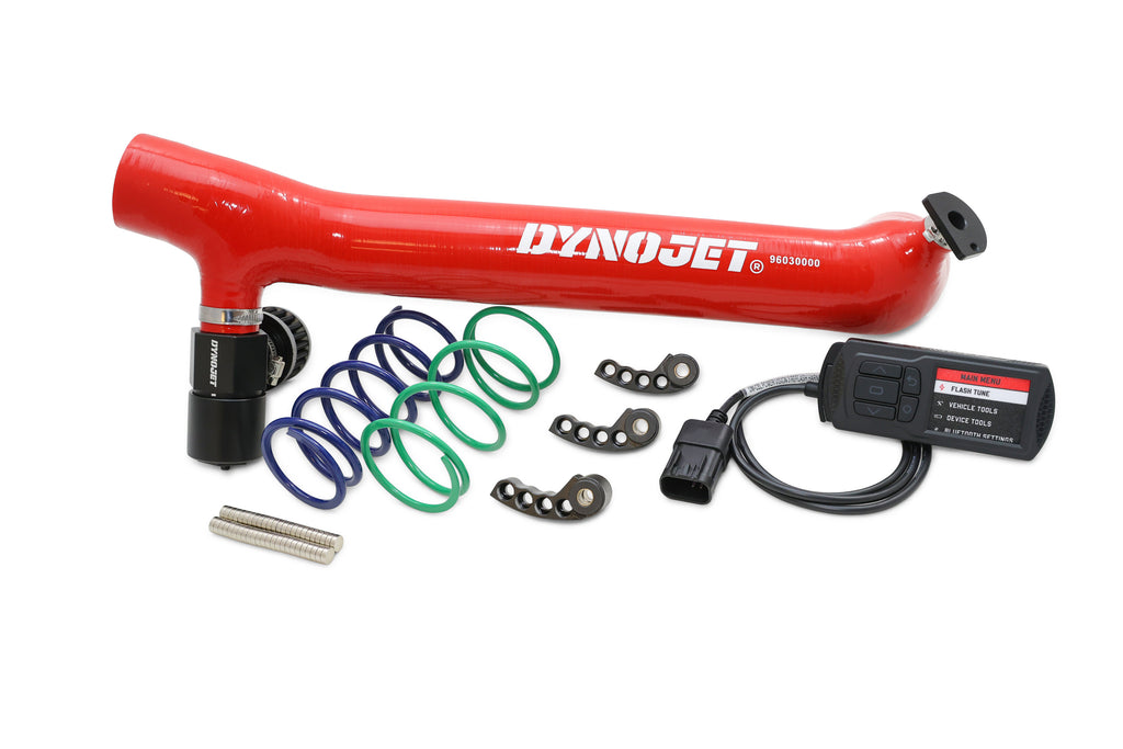 Dynojet Research Stage 3 Engine Management Kit with electronic components and wiring for motorcycle performance upgrade.
