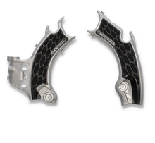 Load image into Gallery viewer, Acerbis X-Grip Frame Guards in Silver and Black mounted on motorcycle frame, showcasing durability and sleek design.