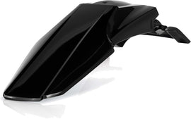 Acerbis black rear fender for motorcycle, showing the sleek curved design and mounting points on a plain background.