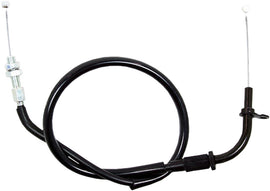 Motion Pro black vinyl throttle pull cable 70-4230 for motorcycle or ATV control lines, showing the cable and fittings.
