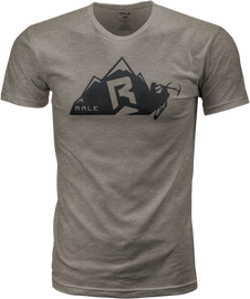 Rale Industries Rocky Mountain Tee in grey, XL size, featuring a casual fit with a mountain graphic design.