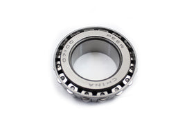 Peer Bearing front fork neck cup bearing, part 12-0334b, showing the metal bearing component with detailed grooves and surface finish.