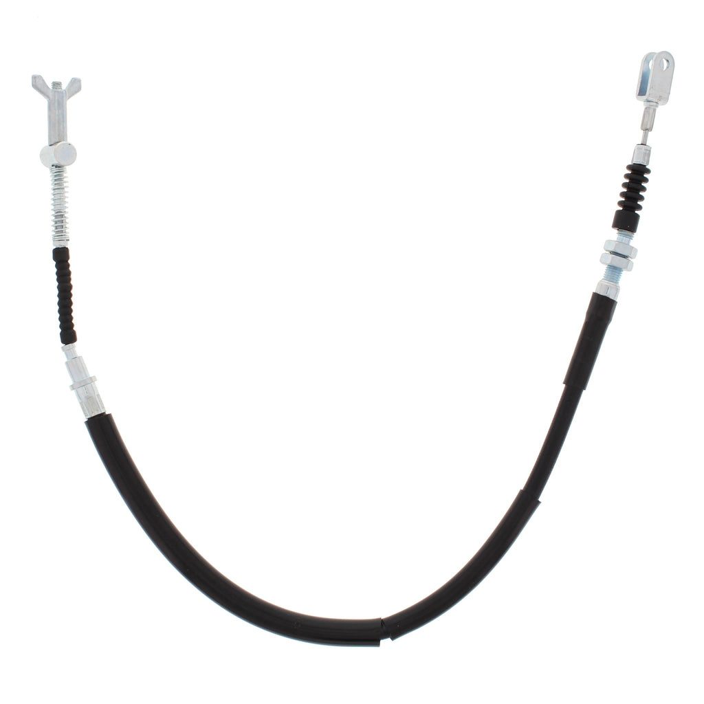 All Balls rear brake cable 24-54037 for motorcycle, showing black hydraulic control line with metal fittings.