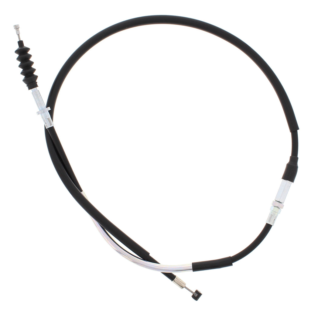 All Balls clutch cable 24-52002 for motorcycle, showing the metal cable and black protective outer sheath.