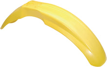 Load image into Gallery viewer, Acerbis yellow front fender for motorcycle, showcasing durable plastic construction and bright yellow color.