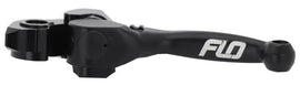 Flo Motorsports black shorty clutch and brake lever for motorcycles, featuring a sleek design and ergonomic grip.