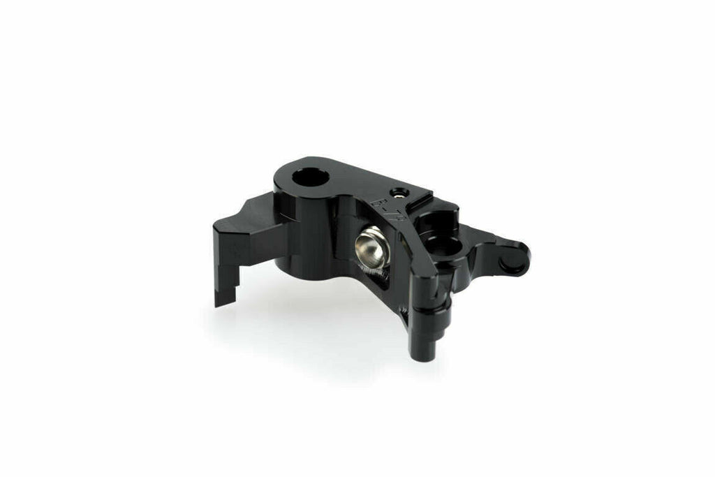 Black PUIG lever adapter brake for Yamaha motorcycles, showcasing the sleek lever extension and mounting hardware.