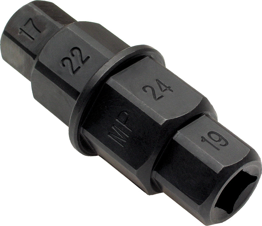 Motion Pro Chromoly Hex Axle Tool 57-0397 with sturdy metal construction for motorcycle axle removal and installation.