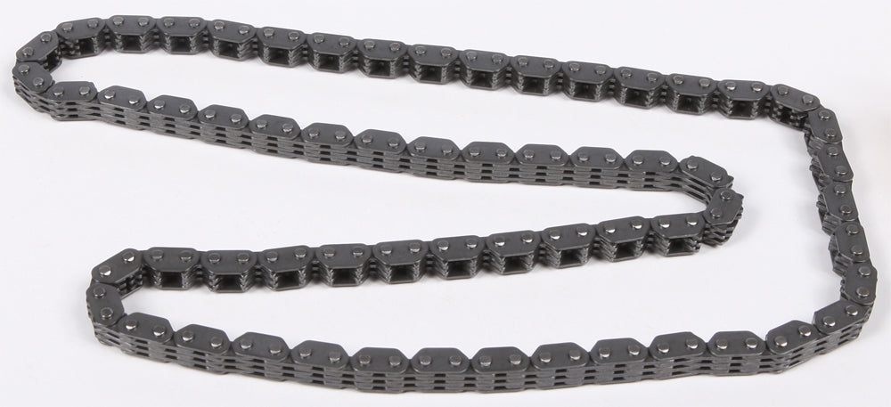 ProX Racing Parts cam chain for Kawasaki and Yamaha engines, shown with metal links and tensioner components.