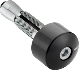 RIZOMA universal black mirror adapter bar-end mirrors for motorcycles, showing the sleek, compact design and mounting hardware.