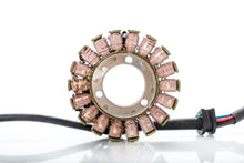 Load image into Gallery viewer, Ricks Motorsport Electric Stator 27-21708 for motorcycle electrical systems, showing the coil and wiring in a close-up view.
