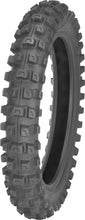 Load image into Gallery viewer, IRC Tire GS45Z rear 3.60-14 bias tire with 43P load capacity, shown mounted on a motorcycle wheel.