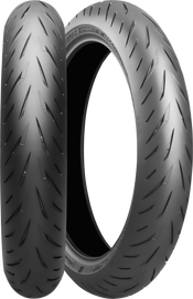 Bridgestone Battlax Hypersport S22 motorcycle front tire 120/70ZR17 radial tire with W speed rating and TLR construction.