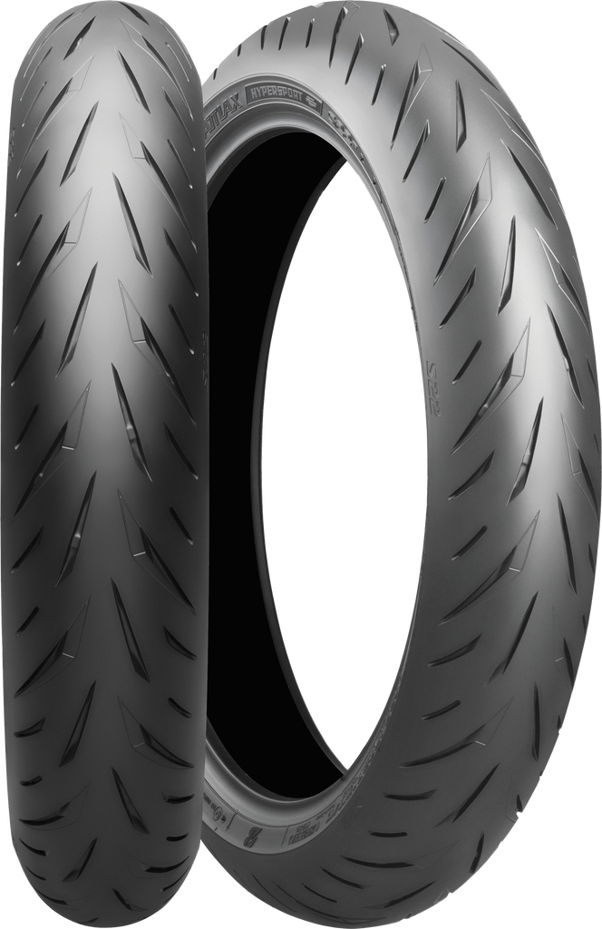 Bridgestone Battlax Hypersport S22 motorcycle front tire 120/70ZR17 radial tubeless for sport bikes.