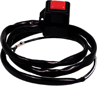 Fire Power Kill Button switch Suz 57-5014, red emergency shutdown switch with protective cover, mounted on control panel.