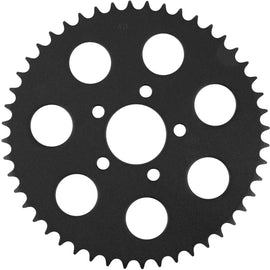 HardDrive textured black RR sprocket 48-tooth for Big Twin motorcycles, designed for 2000-2013 models with flat style.