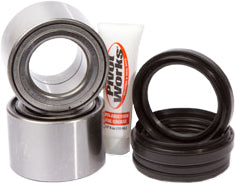 Pivot Works rear wheel bearing kit 52-0648 drive set with bearings and parts for bike wheel replacement, shown in the image.