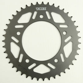 VORTEX steel rear sprocket 43-tooth for 520 chain, black finish, durable motorcycle sprocket, model 3-642AS-43