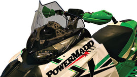 Powermadd Cobra W/S low smoke 14-inch windshield for Yamaha ProCross, ProClimb, and Viper snowmobiles, clear with tinted smoke appearance.