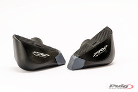 PUIG Frame Sliders Pro Black Suz for motorcycle body protection, featuring durable black body sliders for enhanced safety and style.