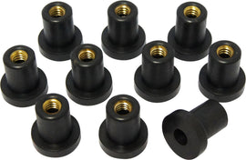 HardDrive Well Nuts 1/4-20 inch, set of 10, durable hardware fasteners for secure fittings and mounting applications.
