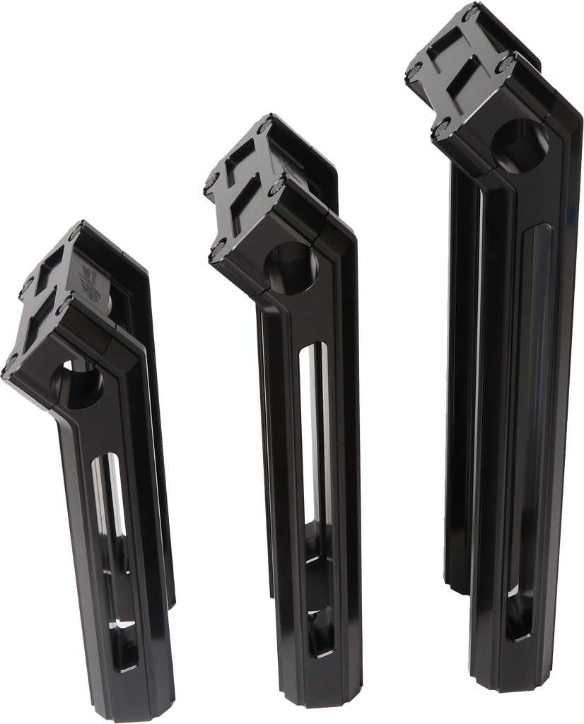H/D Billet Risers 8" Black Kickback