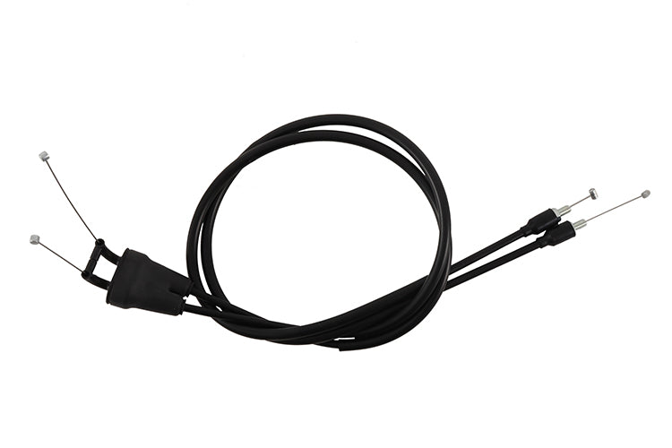 All Balls throttle cable 24-51260 for hydraulic control lines, showing a close-up of the cable's connectors and construction.