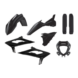 Polisport Plastics black plastic body kit for Beta motorcycles, featuring durable components and a sleek design.