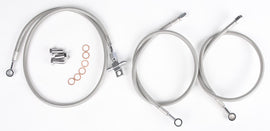 Streamline rear brake line for Honda Standard+4 motorcycle, showing the flexible metal brake hose with fittings.