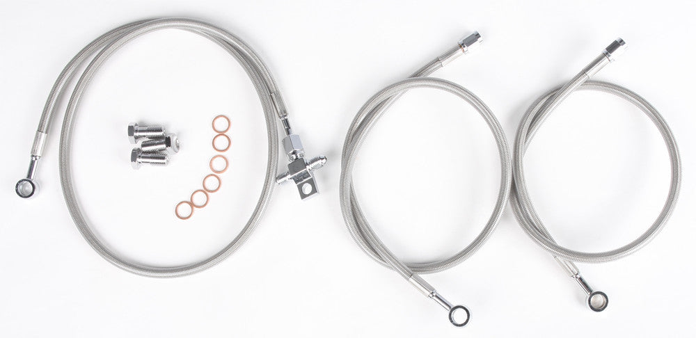 Streamline rear brake line for Yamaha 170-1328, standard plus 4 model, featuring durable brake hoses and fittings for motorcycle braking system.